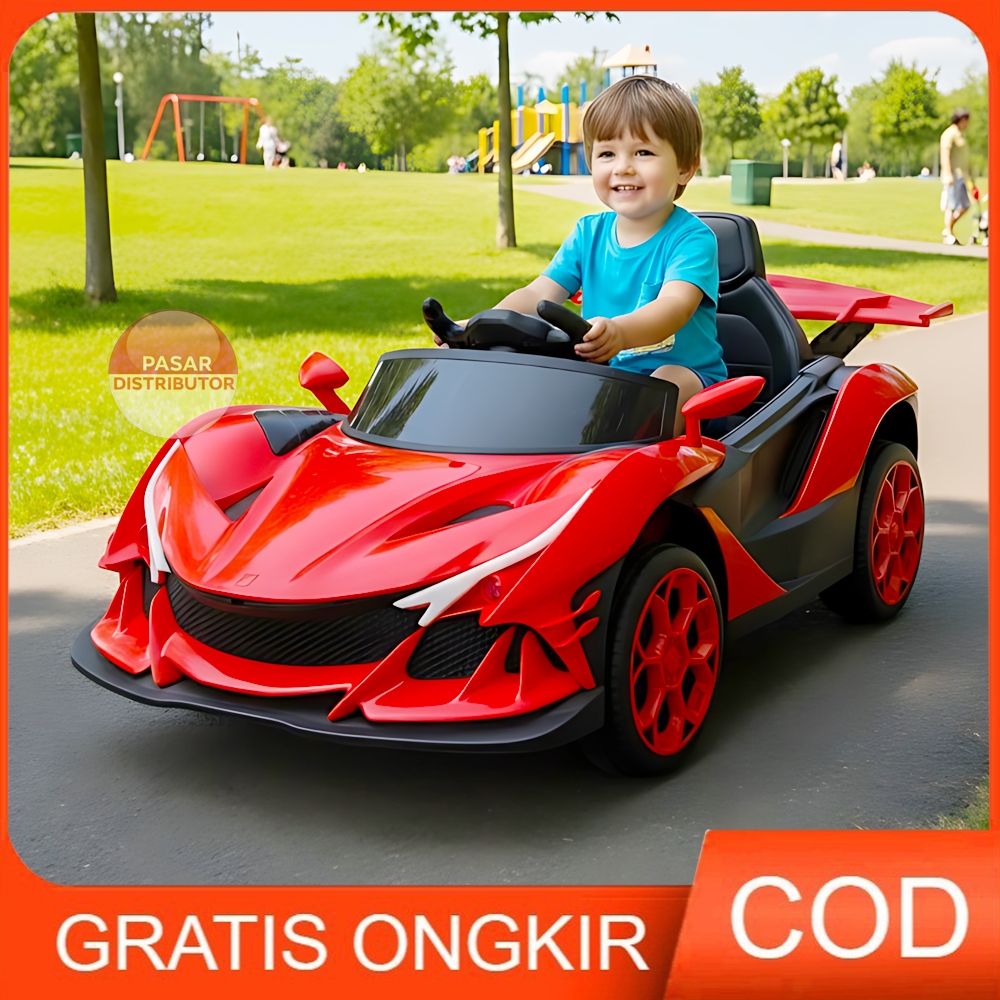 Pasar Distributor KM-8899DTMM RIDE ON CAR SPORT Mainan Mobil Aki Anak Remote Musik LED Bluetooth