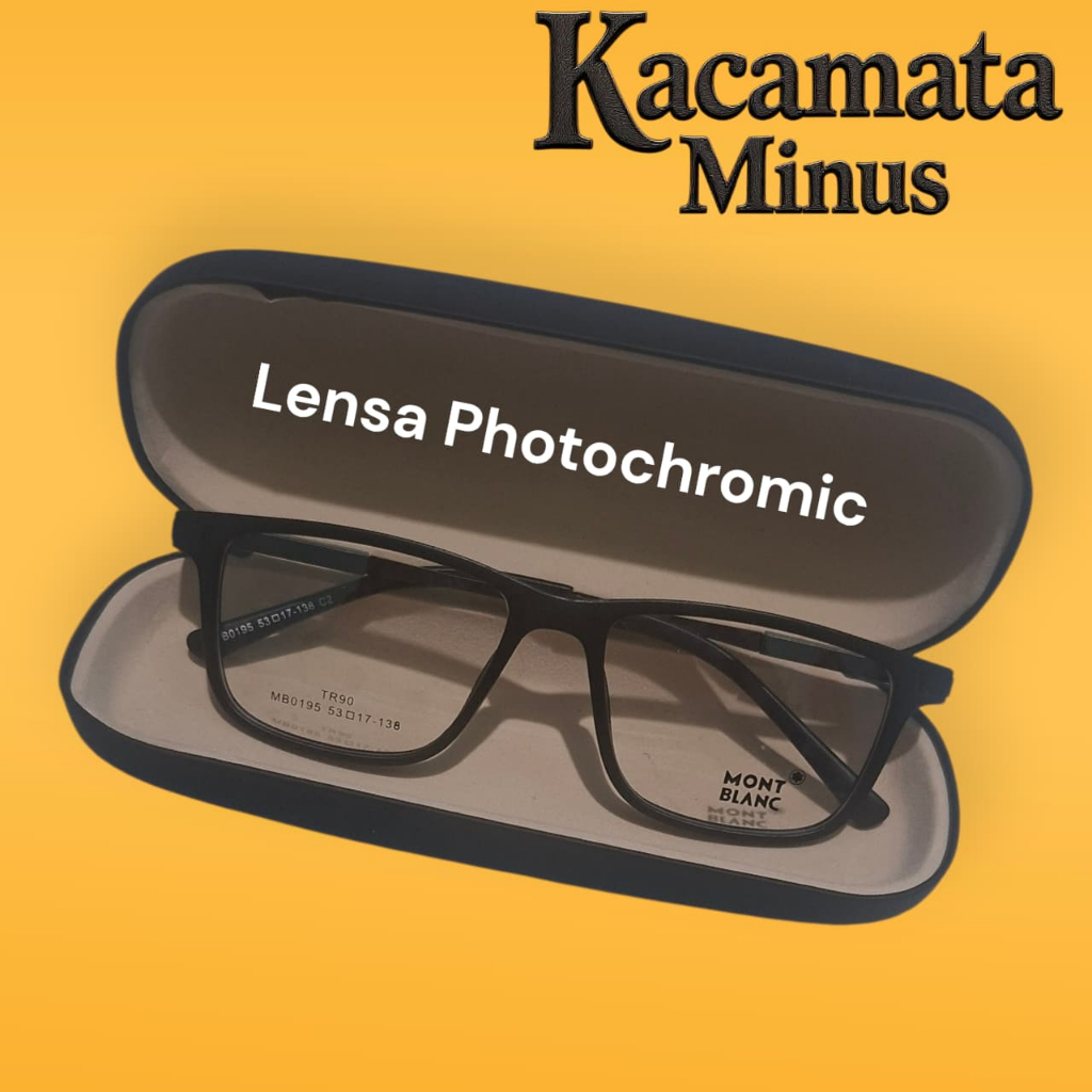 Kacamata Minus Pria Wanita Photochromic Anti Radiasi Blueray  Lensa berubah Warna Otomatis Gelap