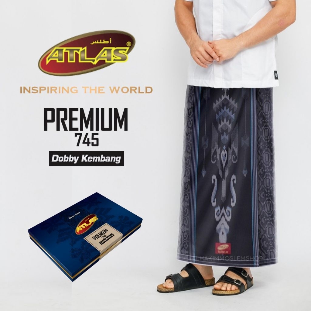 Sarung ATLAS Premium 745 Dobby Kembang Sarung Atlas Dewasa Terbaru Motif BHS
