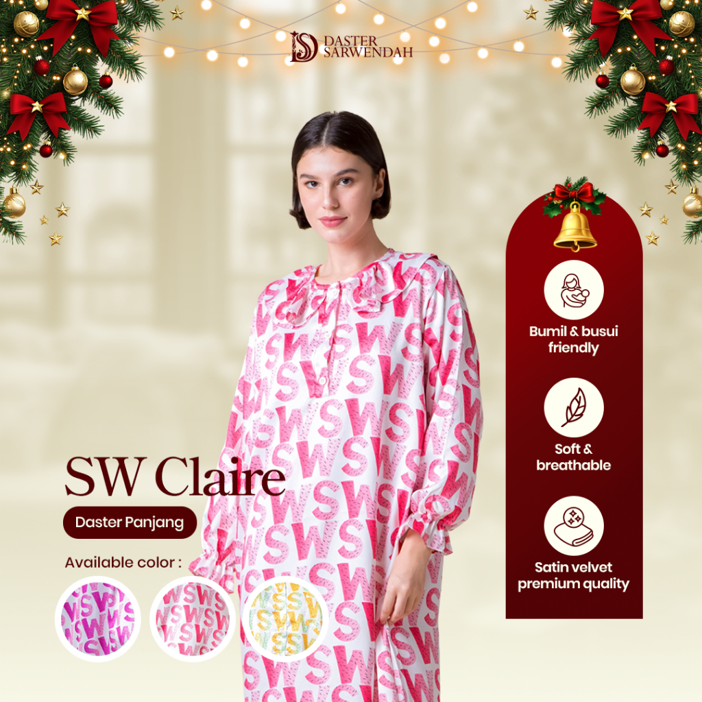 Daster Sarwendah - SW CLAIRE - Daster Panjang - Satin Velvet