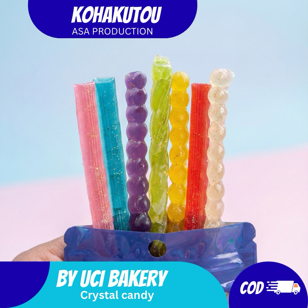 KOHAKUTOU STICKY Snack viral candy stick crystal candy
