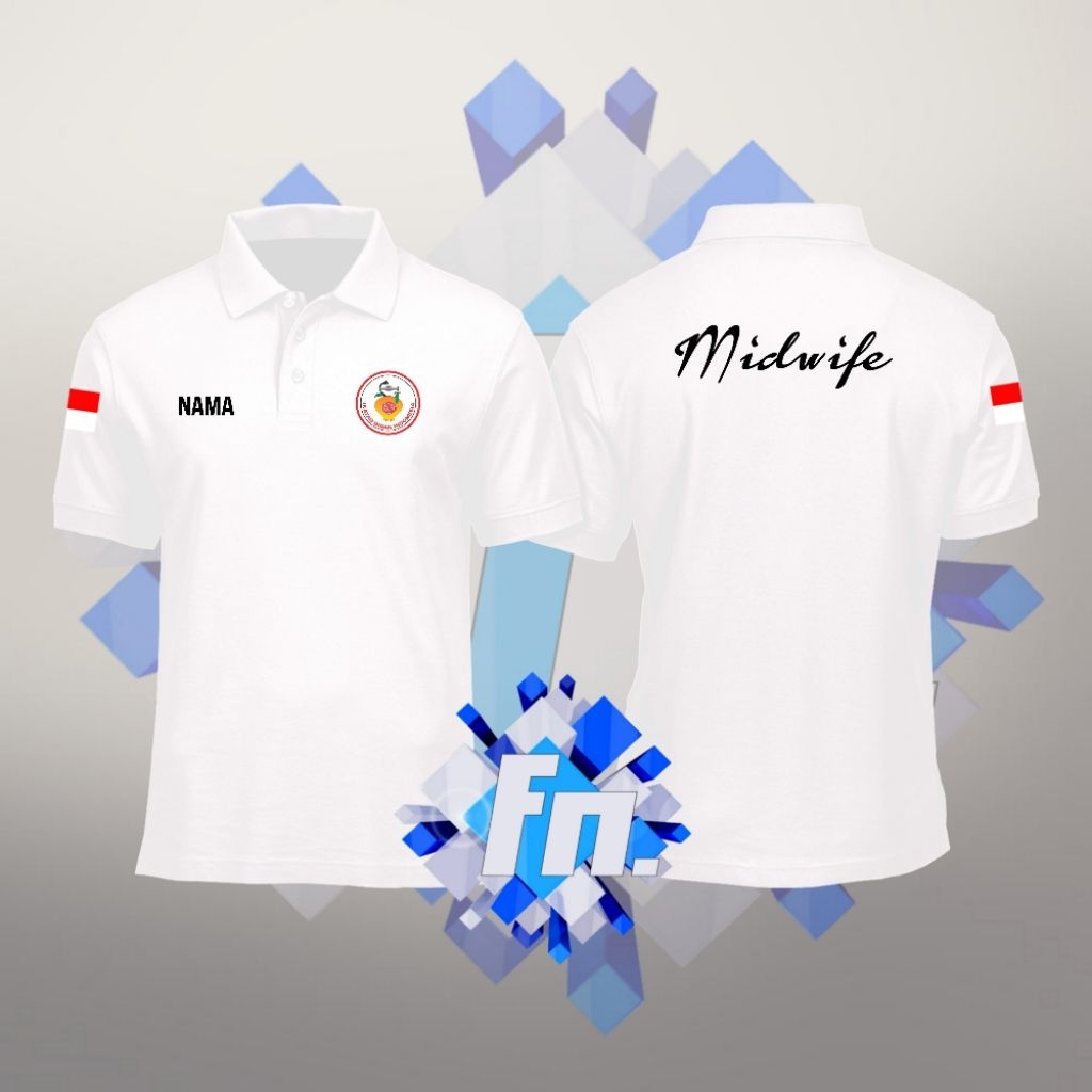 KAOS POLO SHIRT LENGAN PENDEK MIDWIFE BIDAN
