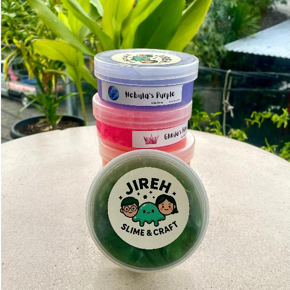 HOLO SLIME | Slime Hologram Metallic Biru Oranye Pink Hijau Ungu | Nebula Slime Ungu |  Blue Ocean S