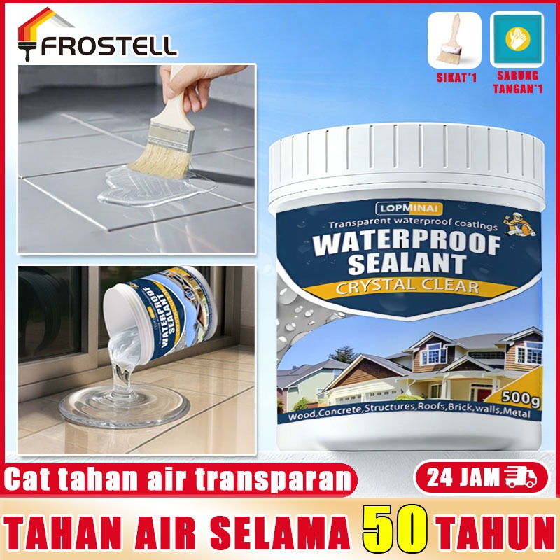 Lem transparan anti bocor Cat anti air Lem anti air Untuk Dinding Atap Kamar mandi Lantai Cat anti a