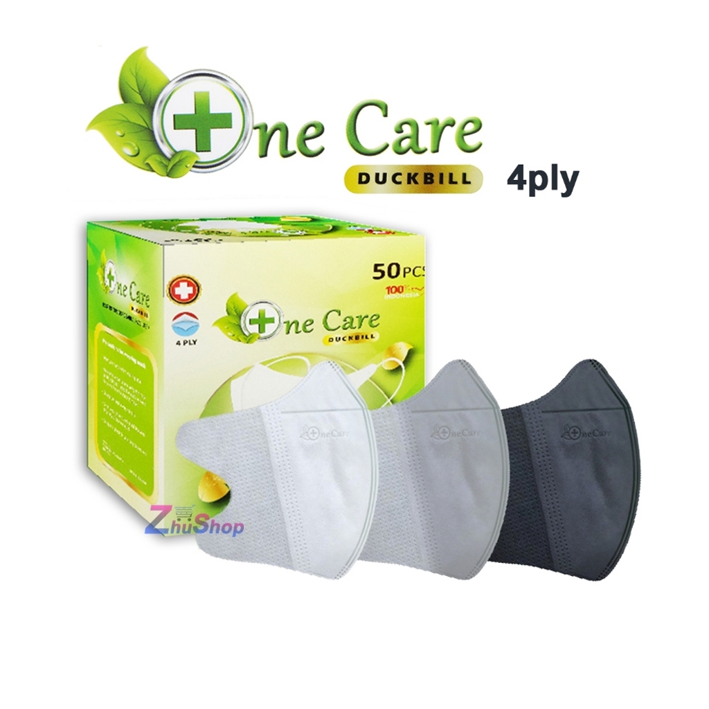 Masker Duckbill One Care 4ply Masker Duckbill Earloop One Care