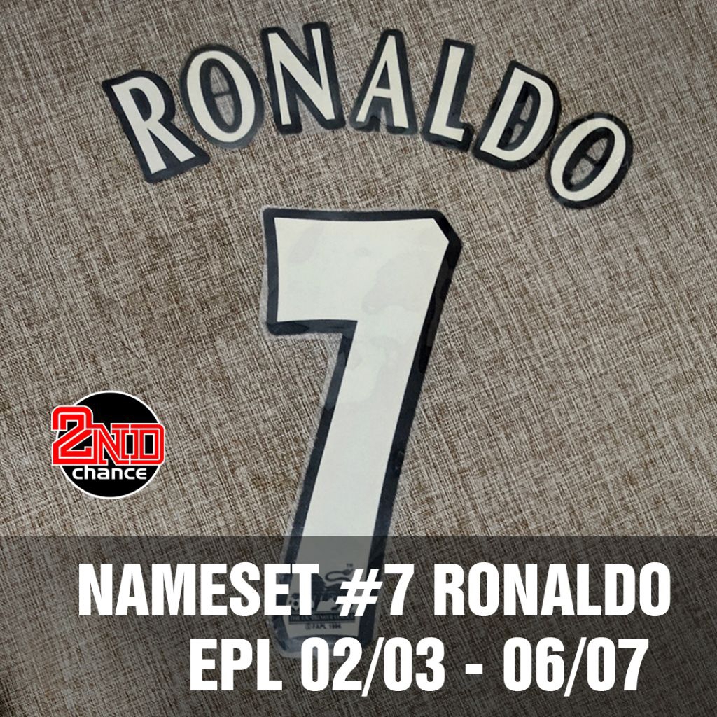 NAMESET (NNS) #7 RONALDO  LIGA INGGRIS FONT EPL TAHUN 1997-2007