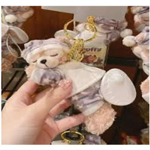 Shanghai Disneyland Duffy & Friends Plush Bag Charm Keychain pajamas series