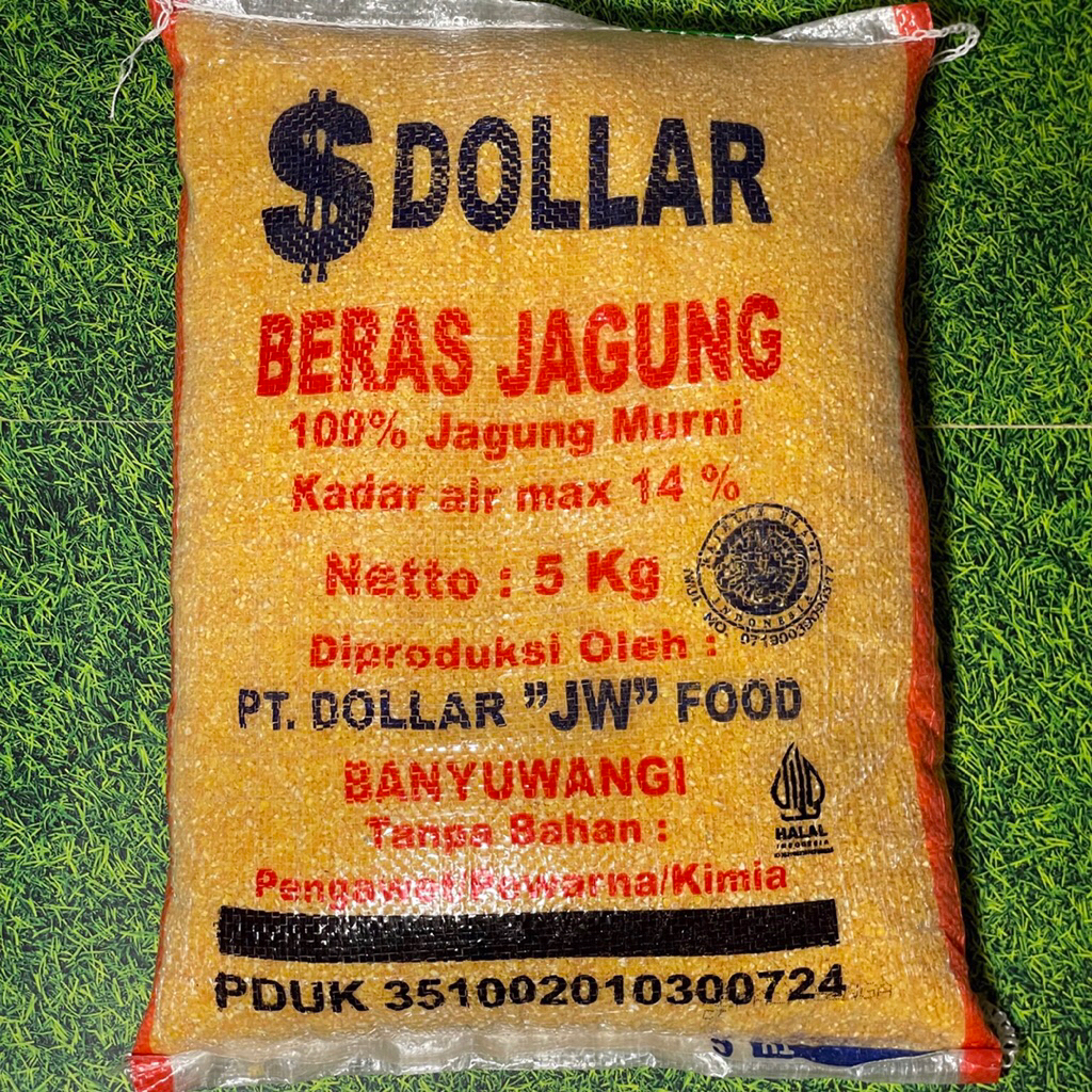 Beras jagung dollar 5kg - beras jagung murni original 100%