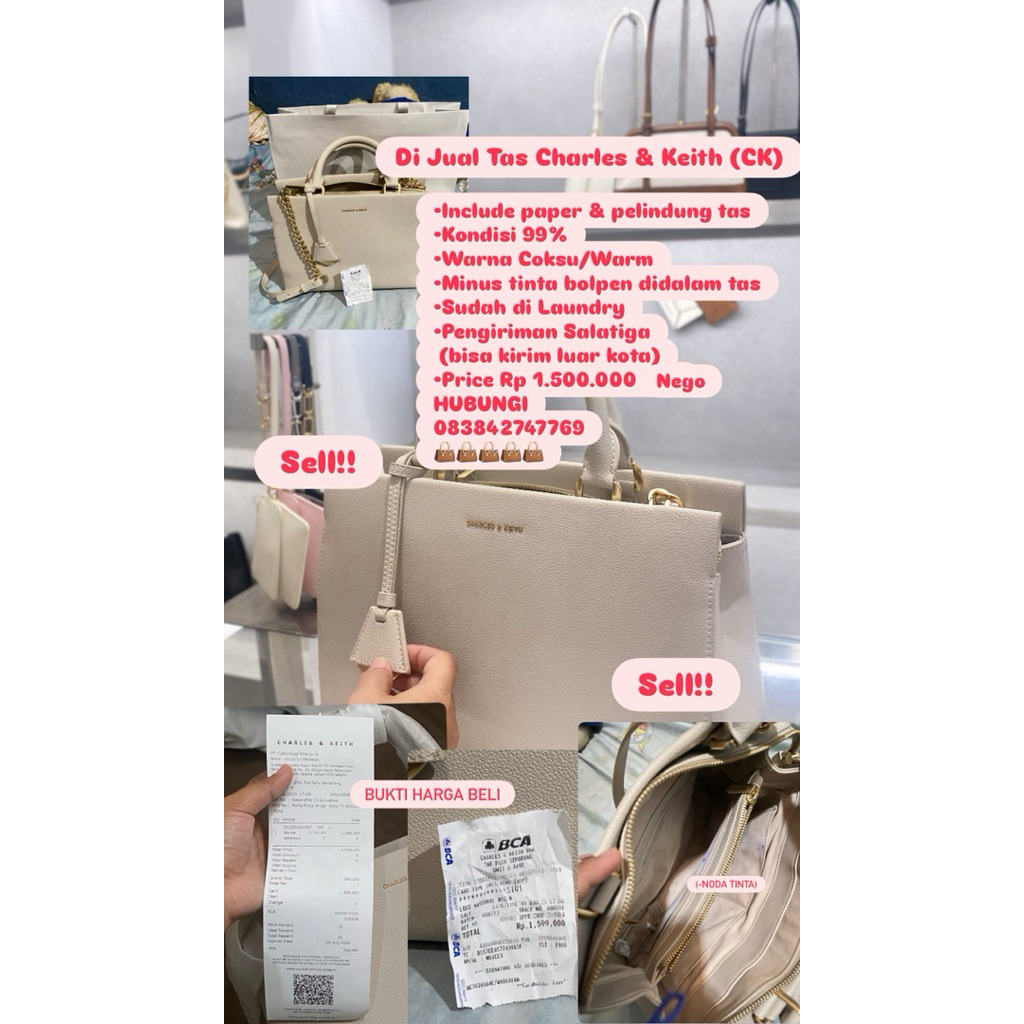 PL Tas Charles & Keith (CK) ORI store