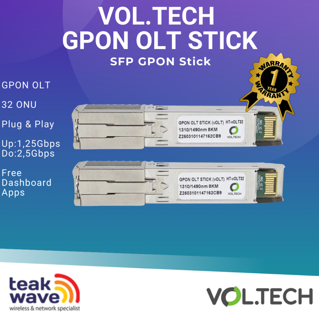 VOL.TECH GPON OLT Stick SFP OLT GPON 32 Client
