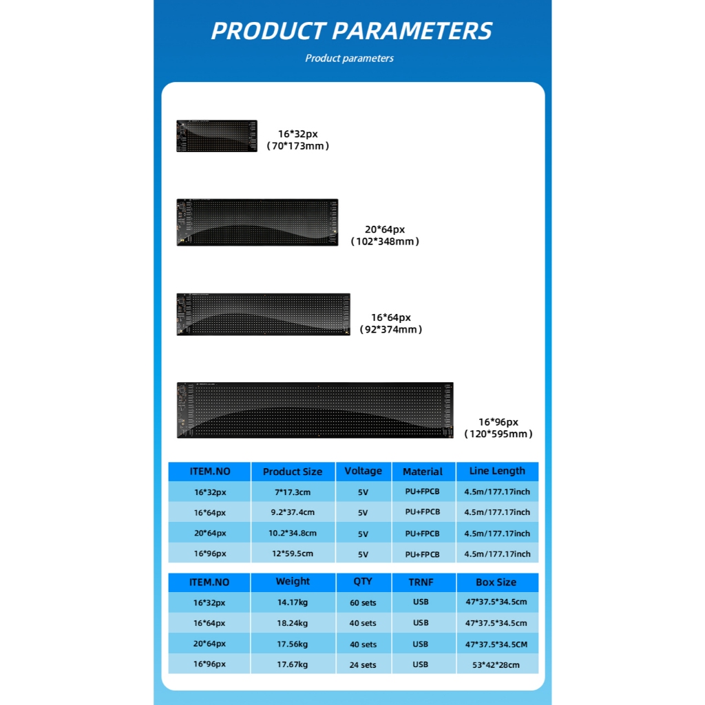 LED Flexible Portable Screen Running Text Animasi Mata Panel USB Fleksibel Ultra tipis Papan Layar
