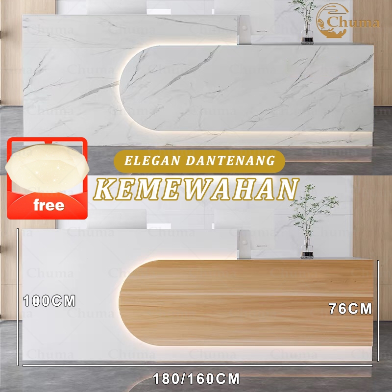 ~{Garansi&140~200CM}~Meja Kasir Minimalis Meja Bar Salon Kecantikan Meja Counter Resepsionis Meja Re