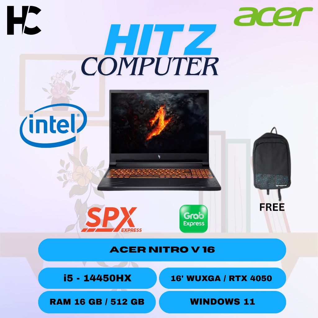 ACER NITRO V 16 I5 14450HX RTX4050 6GB/ 16GB 512GB W11+OHS 16.0WUXGA IPS 165HZ 100SRGB 2Y BLK -71.50