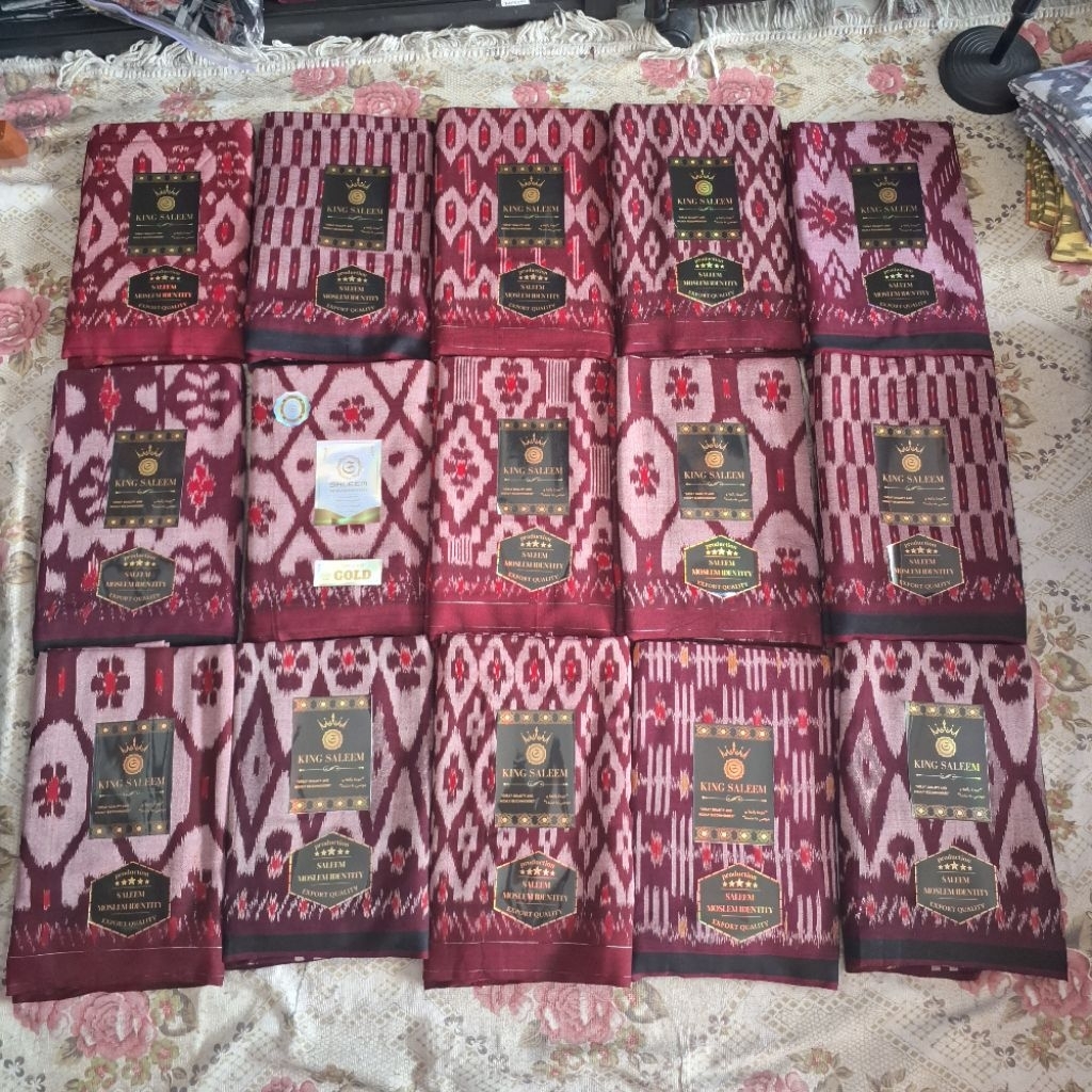 SARUNG GOYOR BOTOL SALEEM MERAH - GOYOR SALEEM MERAH - GOYOR ATBM - GOYOR JAHIT TENGAH