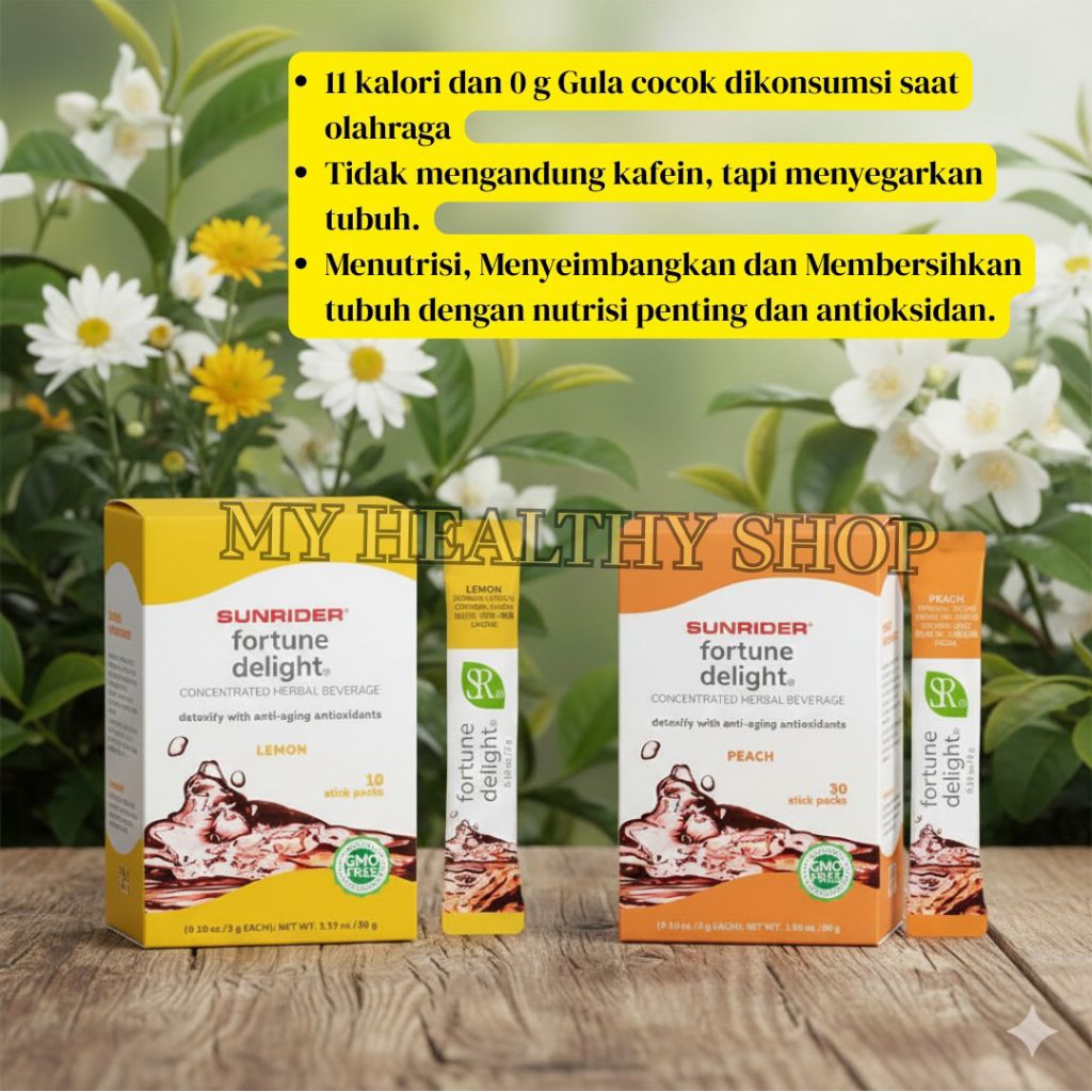 SUNRIDER Fortune Delight 30g dan 200g berbahan herbal alami berguna membersihkan tubuh