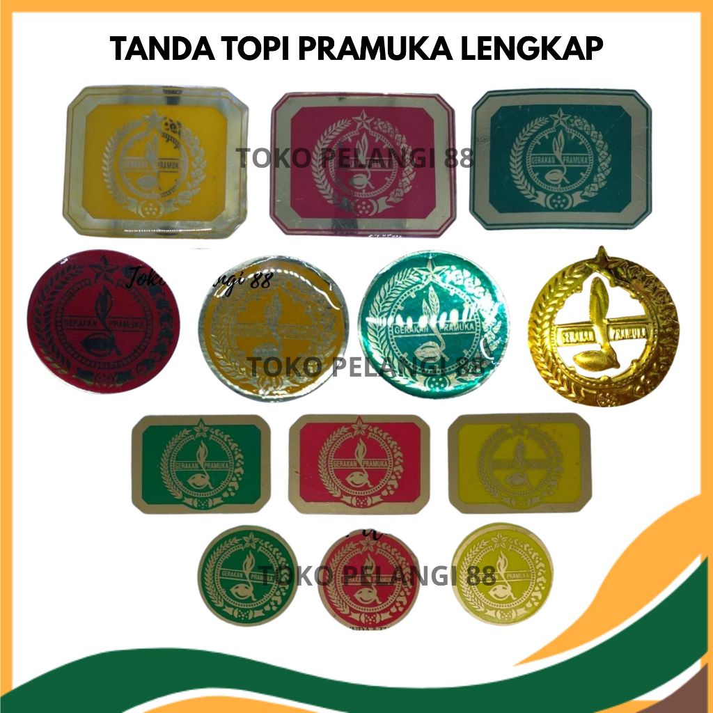 Pin Tanda Topi Pramuka Bahan Fiber Plastik Putra Putri SD SMP SMA Siaga Penggalang Penegak Pembina M