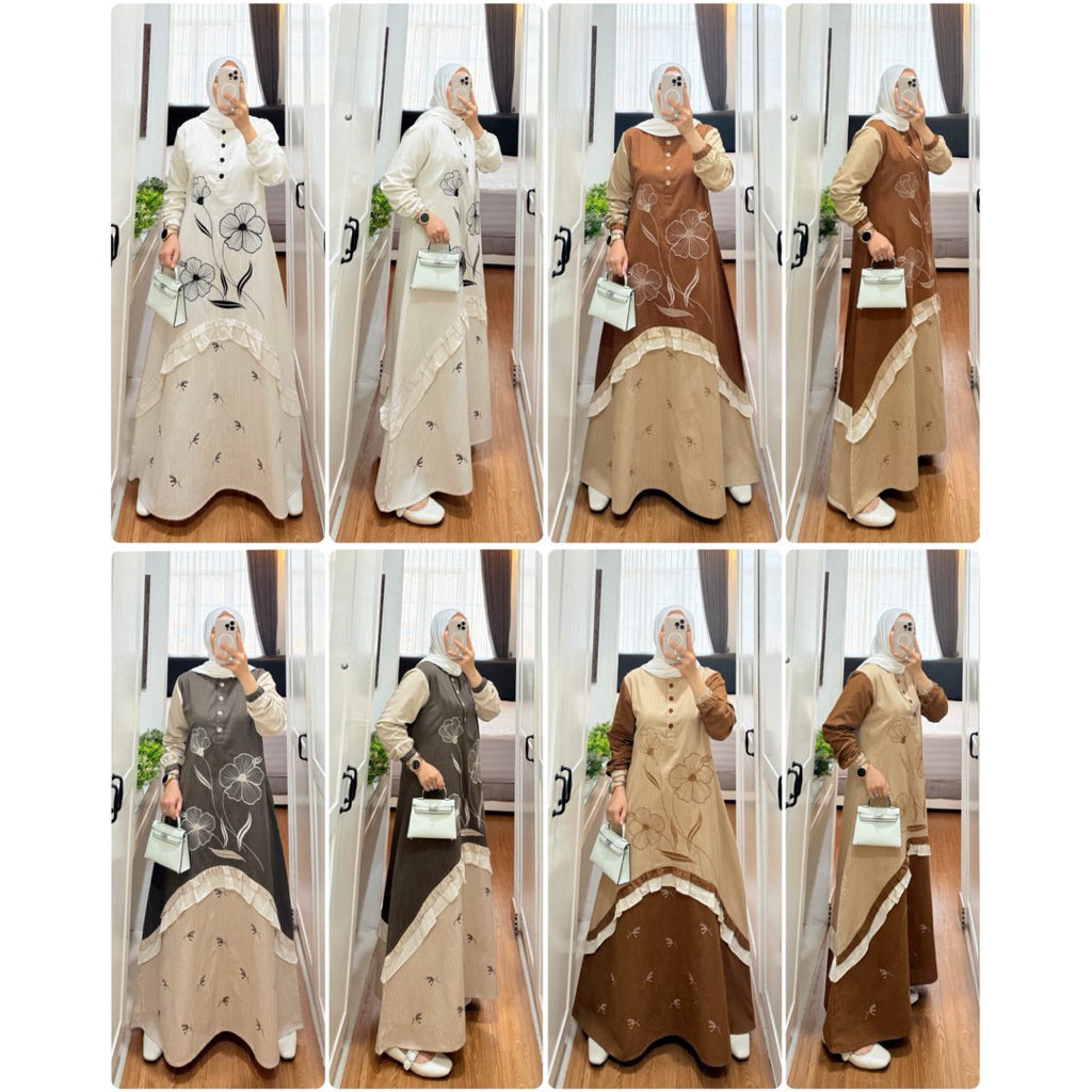 DRESS KATUN PREMIUM ORI SEMUT ((READY))