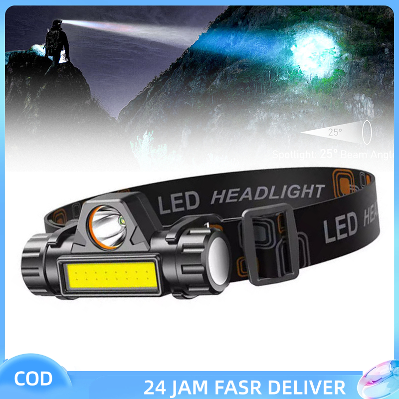 Headlamp Tahan Lama Lampu Headlamp Emergency Outdoor Powerful Headlamp Senter Kepala