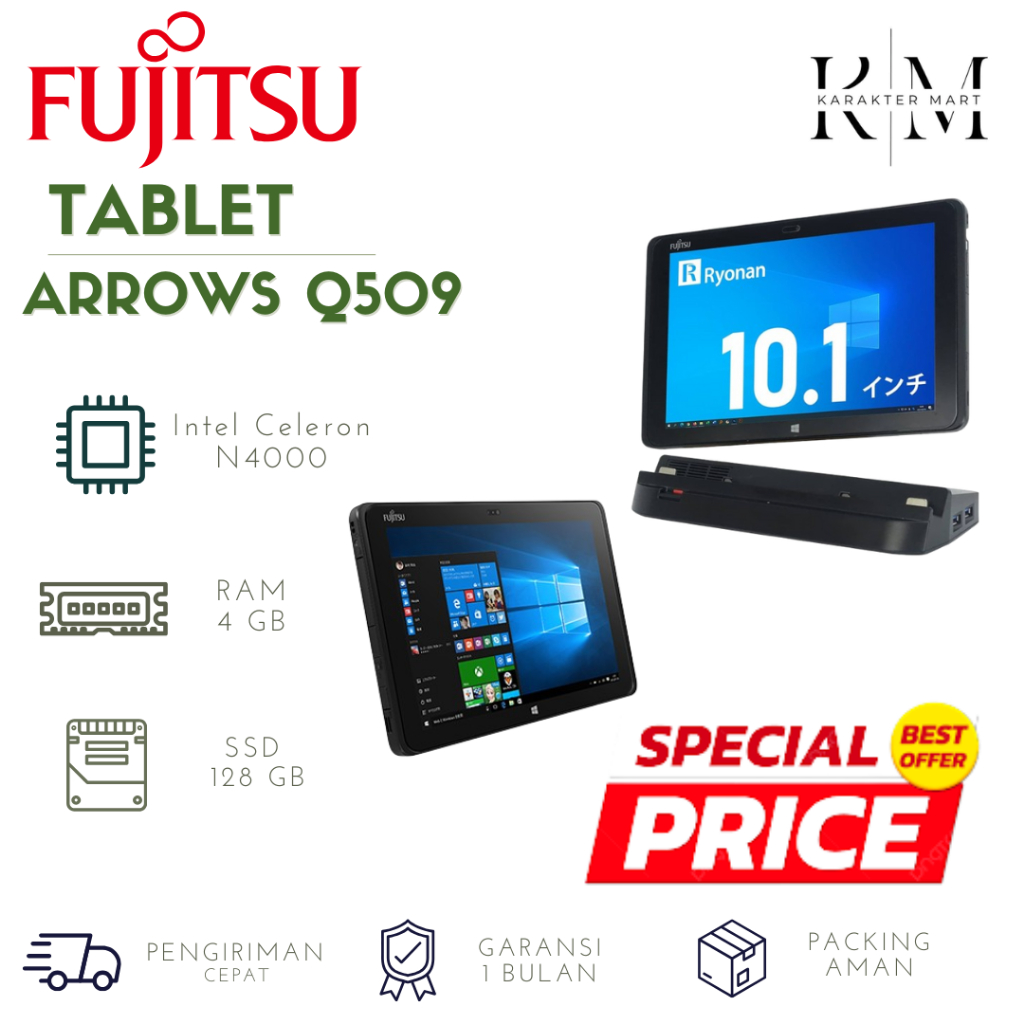 Promo Murah Tablet Fujitsu Arrows Q509 SSD 128GB Garansi