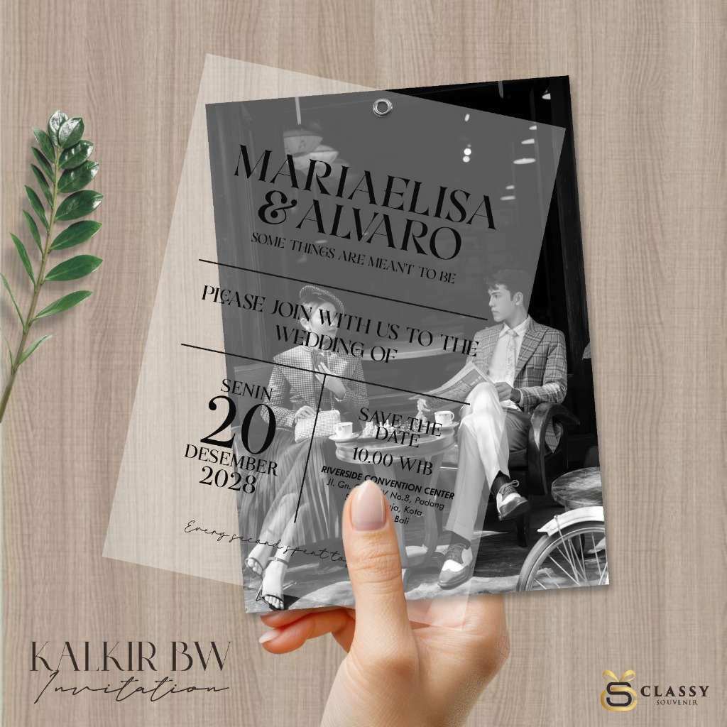 UNDANGAN PERNIKAHAN KALKIR PREMIUM - UNDANGAN PERNIKAHAN KALKIR BW INVITATION