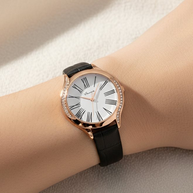 VIANOVA - Jam Tangan Wanita Kecil Original Anti Air 1227 Standard Jepang Jam Tangan Cewek