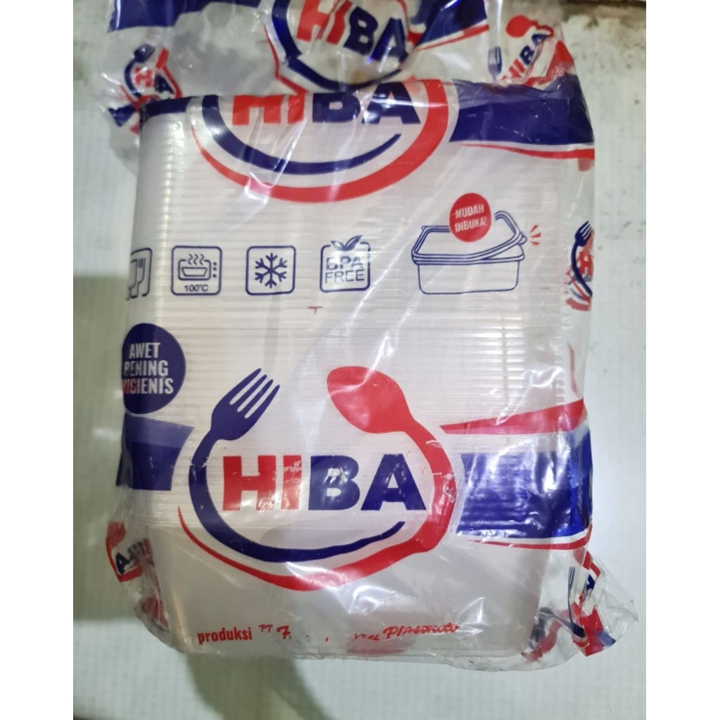 Thinwall Rectangle HIBA 750ML (isi=25 Pcs)