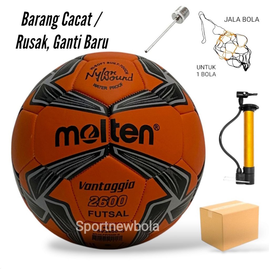 Bola Futsal MOLTEN VANTAGGIO Asli Jahit . Bola Futsal Size 4 . Bola Molten Futsal