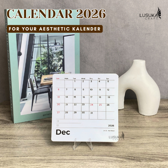 Kalender Meja Calendar 2026 Planner Kalender Duduk Lusuka.Craft