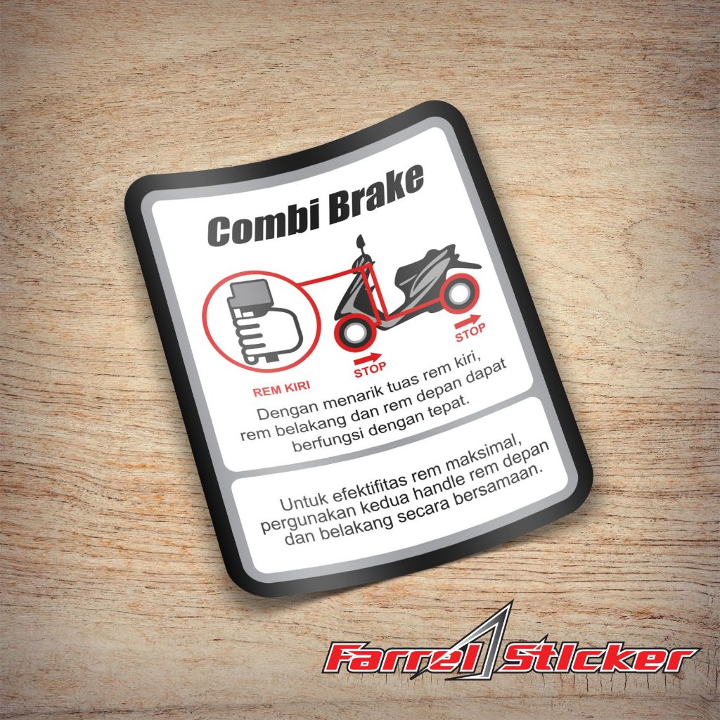 stiker sticker logo COMBI BRAKE