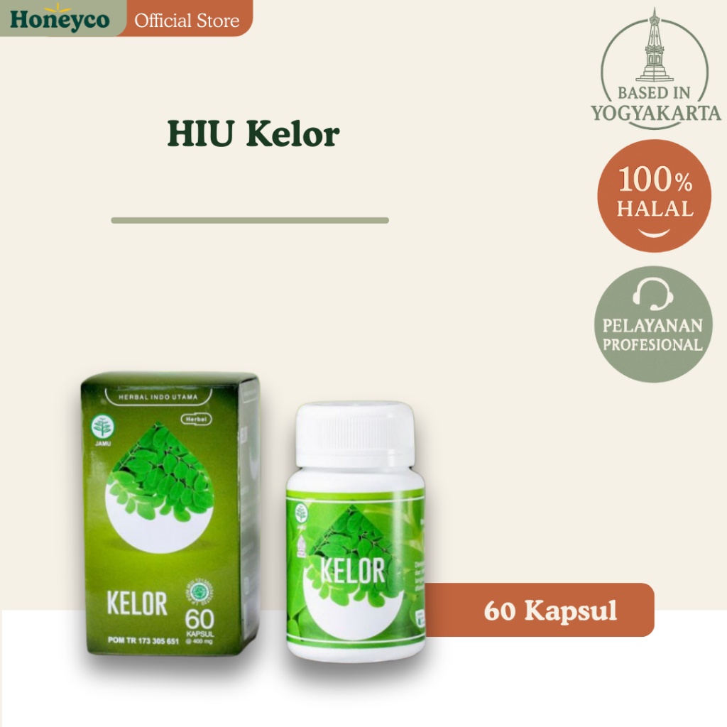 HIU Kelor - Kapsul Daun Kelor - Daun Kelor Asli 60 Kapsul