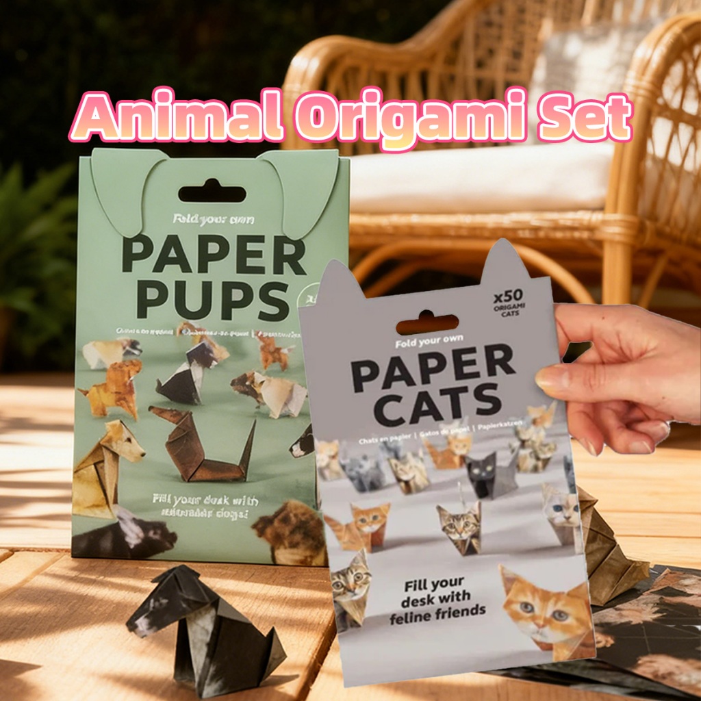 1 kotak Kertas Lipat Origami Mainan origami anak | Mainan origami lipat kertas dengan petunjuk anak 