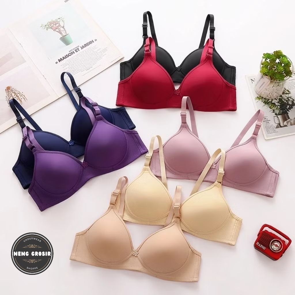 PROMO  Bra Wanita Dewasa Lusinan Tanpa Kawat Bra Kekinian bahan Katun Adem / Grosir Bra Lusinan term