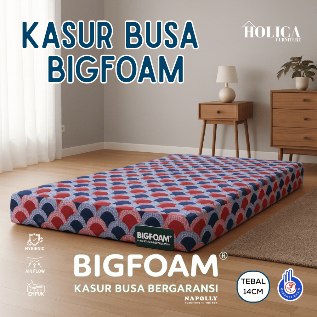 KASUR BUSA BIGFOAM BY NAPOLLY / BUSA DENSITI TINGGI TERMURAH / KASUR BUSA BIGFOAM