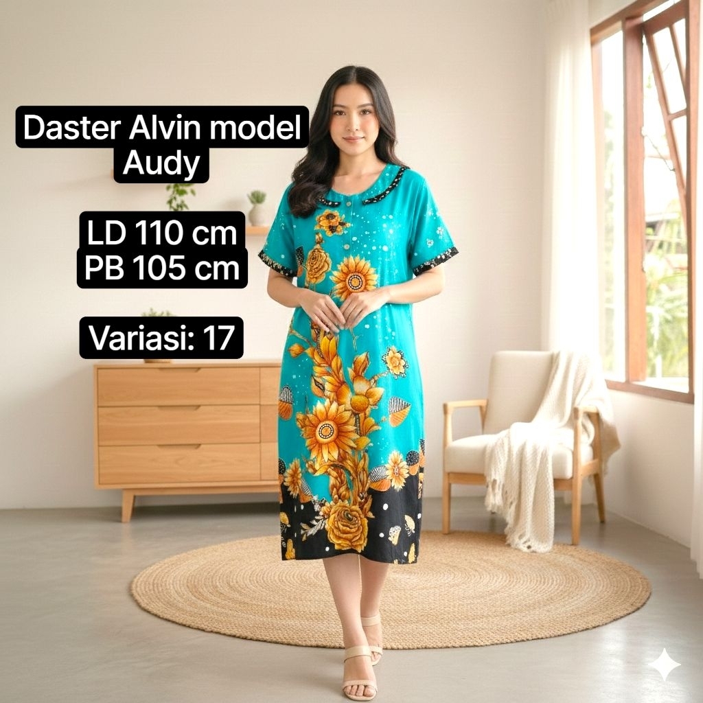 Daster Audy Lengan Pendek Dari Batik Alvin (Audy)