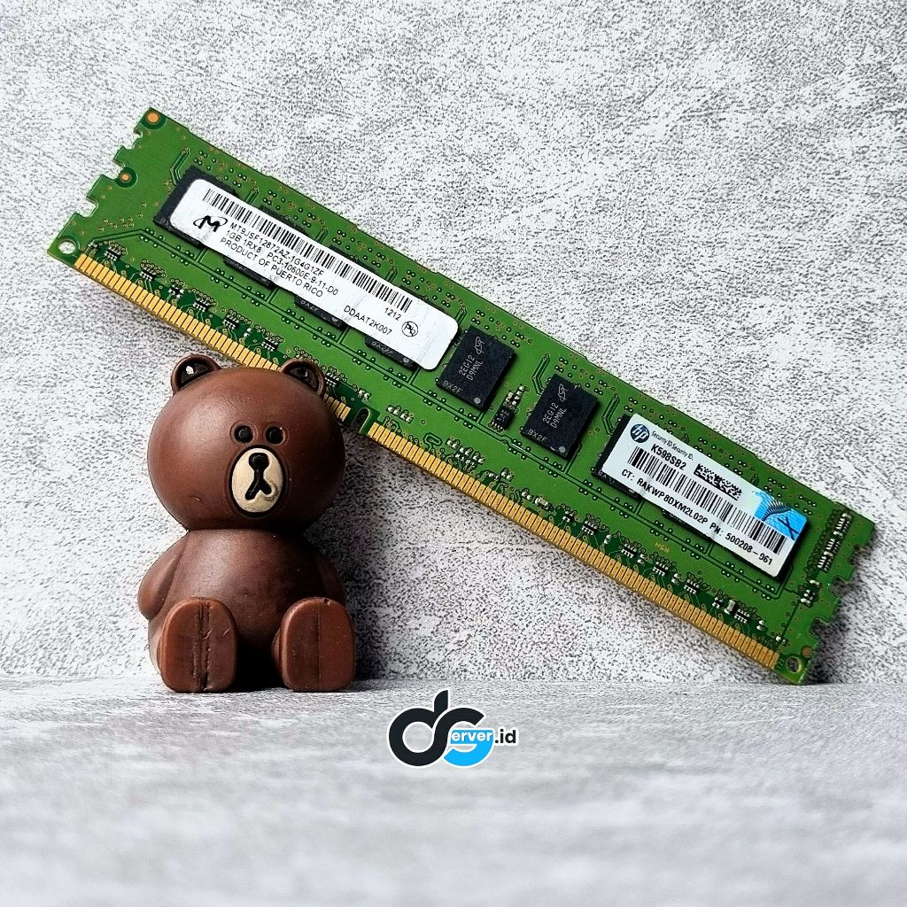 Memory Server 1GB DDR3 10600E 1Rx8 PC3-10600E Micron HP