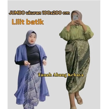 Rok Lilit JUMBO Jumputan Batik Modern Bawahan Kebaya Wisuda Wanita / Rok Batik Jumbo
