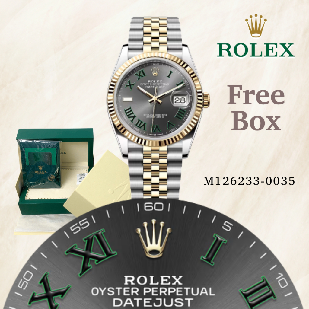 COD dan 100% Asli ROLEX INCLUDE BOX Jam Tangan Seri Lady-Date Wanita M126233-0035 Jam Tangan Automat