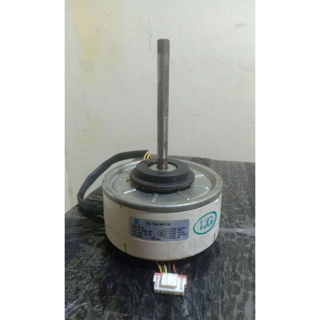 Dinamo fan motor blower indoor AC LG arus DC320V 30W 0,5A soket 5 pin kabel original