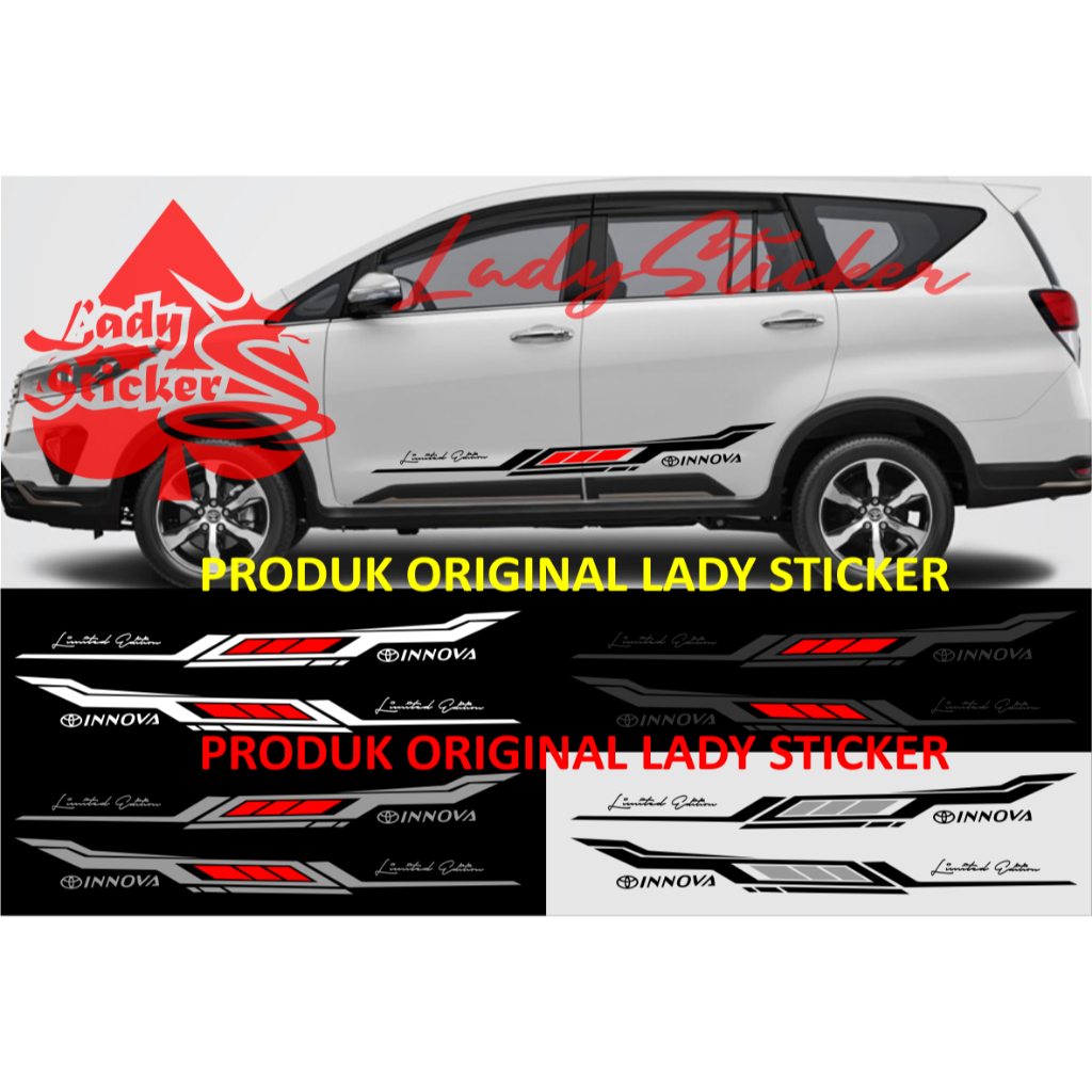 Cutting sticker mobil innova sticker stiker mobil toyota innova