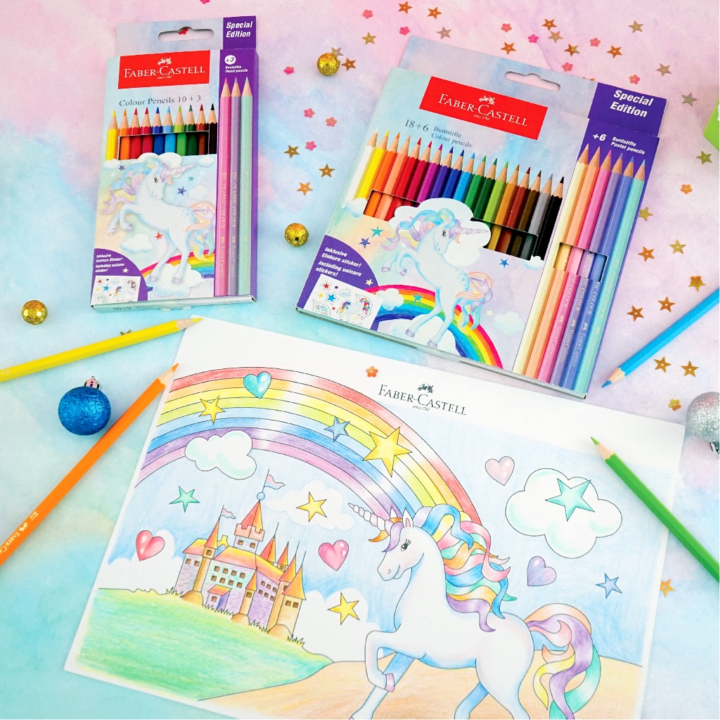 Faber-Castell Pensil Warna Unicorn Set 12 Warna