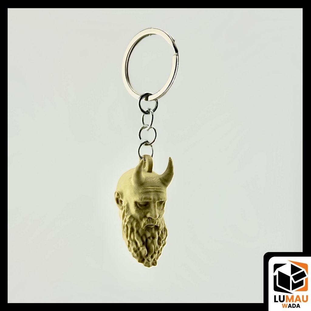 Gantungan Kunci Kepala Mimir God of War - Keychain Figure Game Kratos' Companion