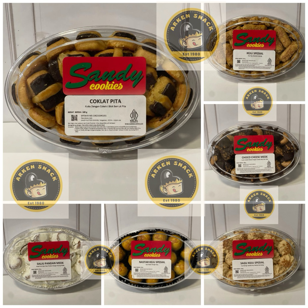 SANDY COOKIES SPECIAL (MERAH) (TOPLES OVAL) NASTAR / KASTENGEL / SAGU KEJU / PUTRI SALJU MEDE (TIN K