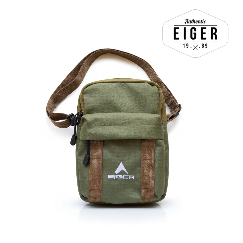 Tas Pria Selempang Eiger Warna Hijau Army Bahan Premium Terbaru Sporty Kekinian - NTRL.SPORT