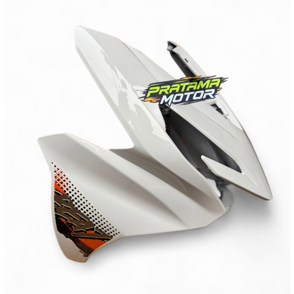 Cover Tameng Body Depan Honda Beat Street New 2025 Putih K1AL Plus Striping/Stiker