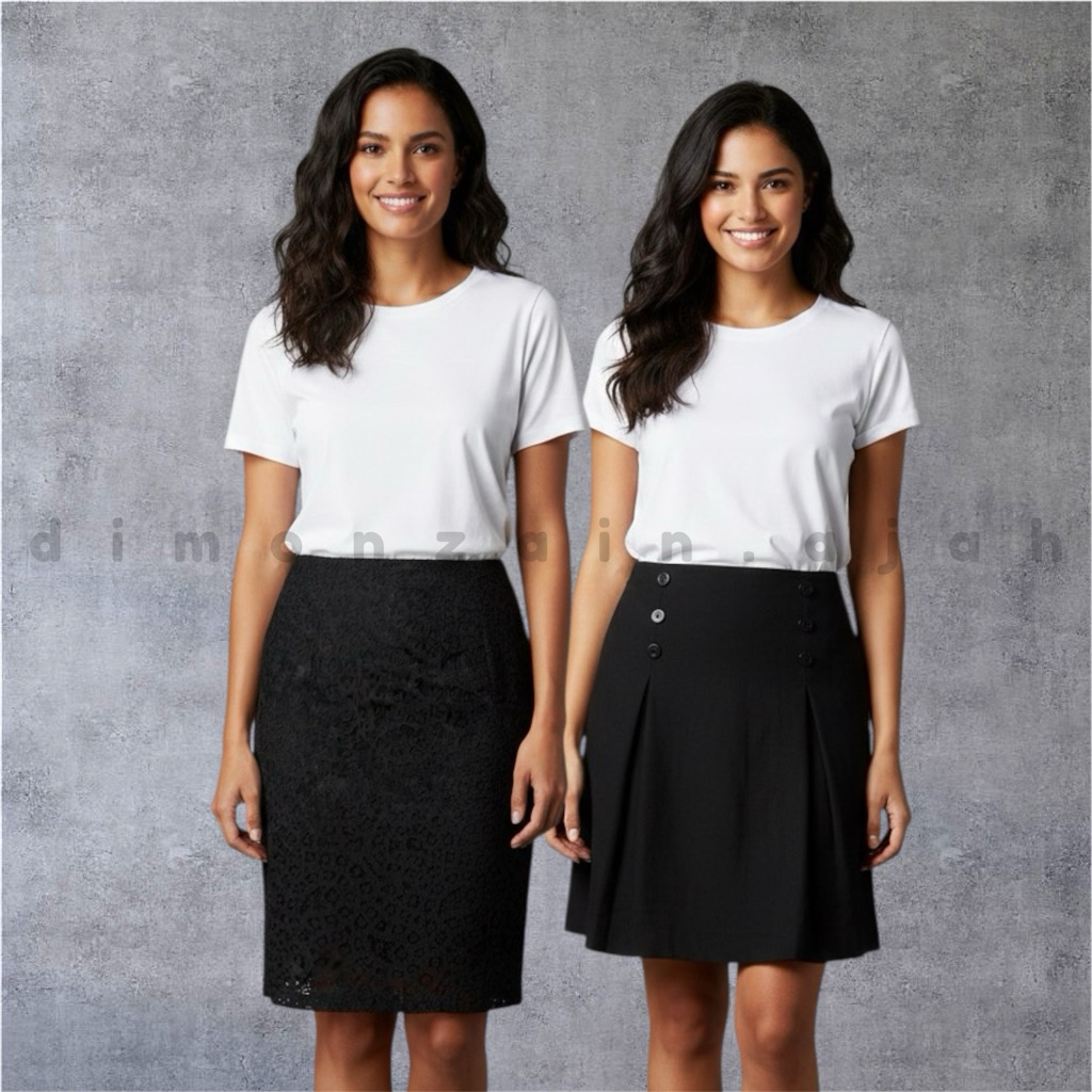 Rok Formal Hitam The Executive Skirt- Preloved