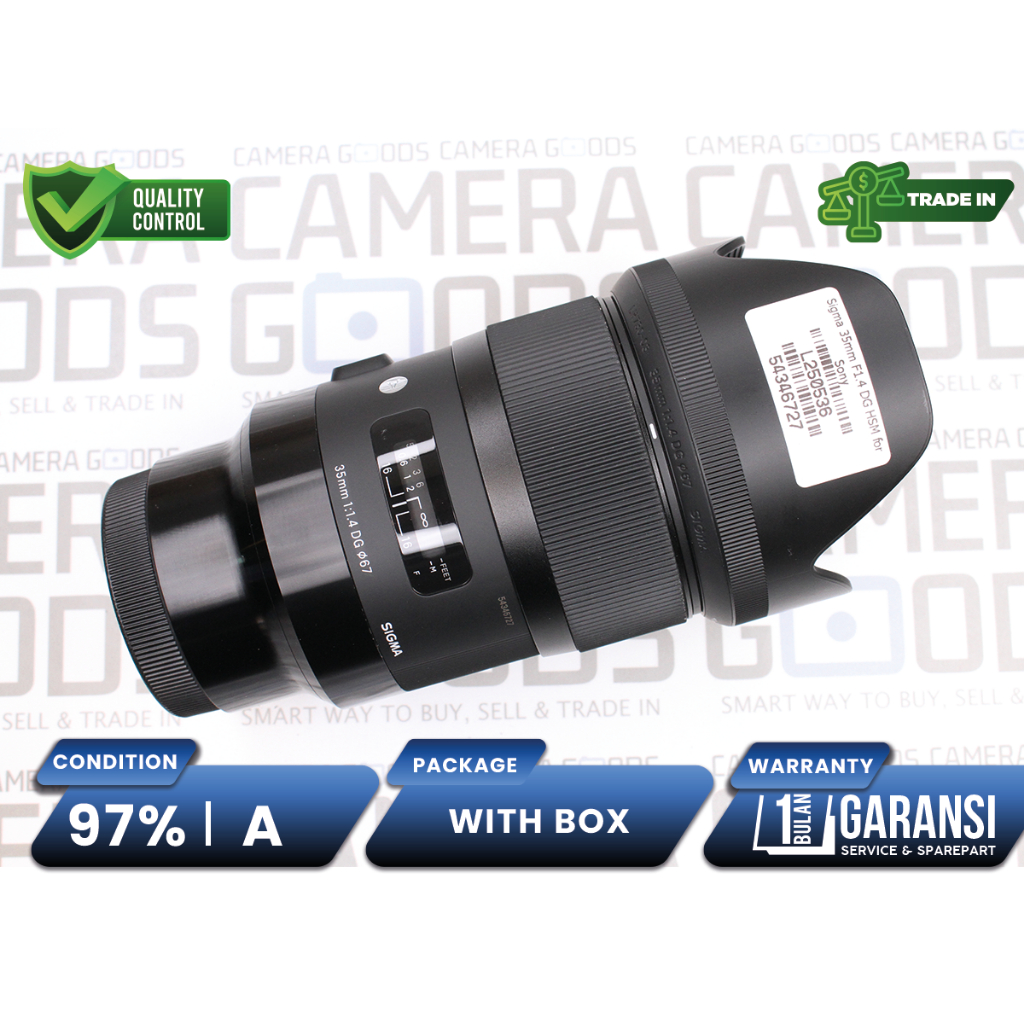 Lensa Sigma 35mm F1.4 ART DG HSM Lens for Sony E Second Bekas Grade A / Sigma 35mm f/1.4 - L250536