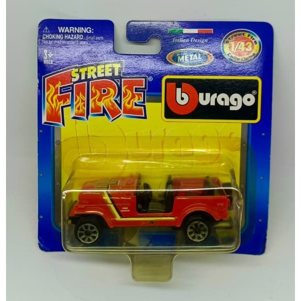 BBURAGO STREET FIRE 1/43 JEEP CJ-7