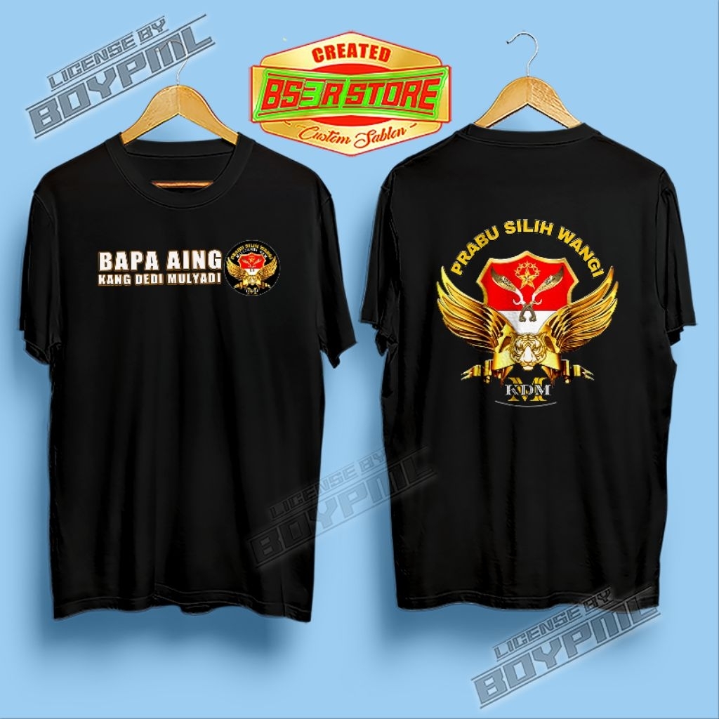 Kaos KDM Bapa Aing Prabu Siliwangi Kaos Combed 30s adem