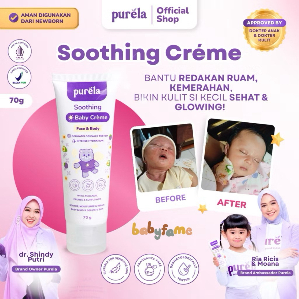 PURELA SOOTHING CREAM BABY | 70G | SOOTHING CREAM