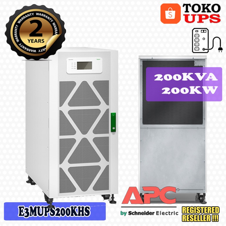 UPS Schneider APC E3MUPS200KHS 200KVA 200KW 400V 3:3Phase Easy UPS 3M External Batteries